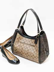       Coach-C6831-Kristy-Shoulder-Bag-In-Blocked-Signature-Canvas-Khaki-Brown-Multi-Balilene-detail-depan