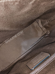 Coach Kacey Satchel In Blocked Signature Canvas Khaki Brown Multi