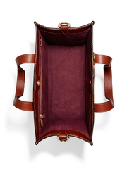 Coach Field Tote In Signature Canvas With Patches Tan Rust