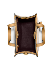 Coach C6852 Field Tote 22 With Colorblock Quilting and Coach Badge Ivory Multi