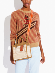 Coach C6852 Field Tote 22 With Colorblock Quilting and Coach Badge Ivory Multi