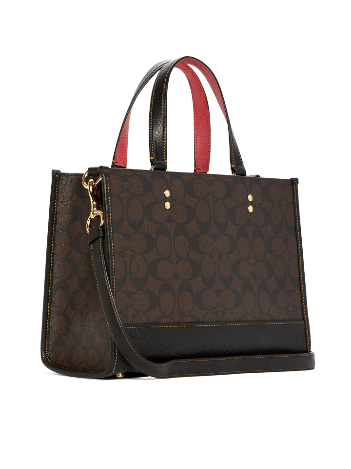 Coach C6921 Dempsey Carryall In Signature Canvas With Souvenir Skyline Apple Brown Black