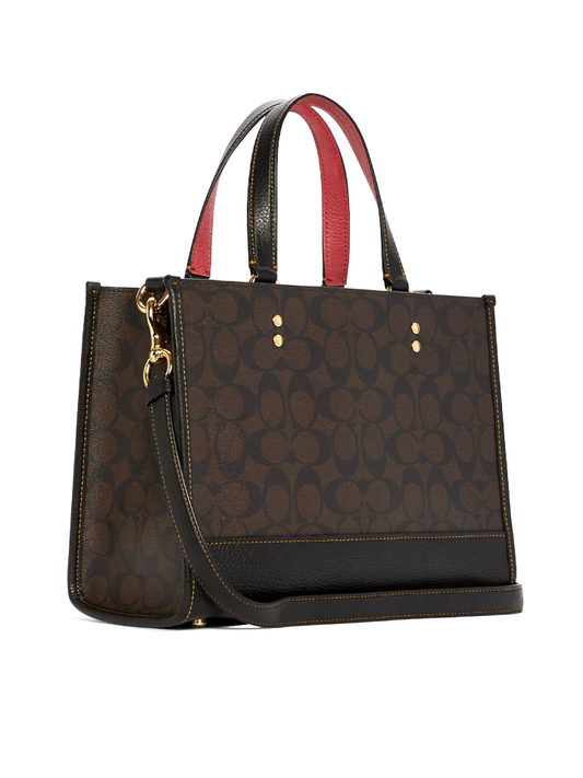 Coach C6921 Dempsey Carryall In Signature Canvas With Souvenir Skyline Apple Brown Black