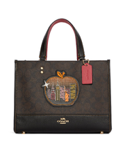 Coach C6921 Dempsey Carryall In Signature Canvas With Souvenir Skyline Apple Brown Black