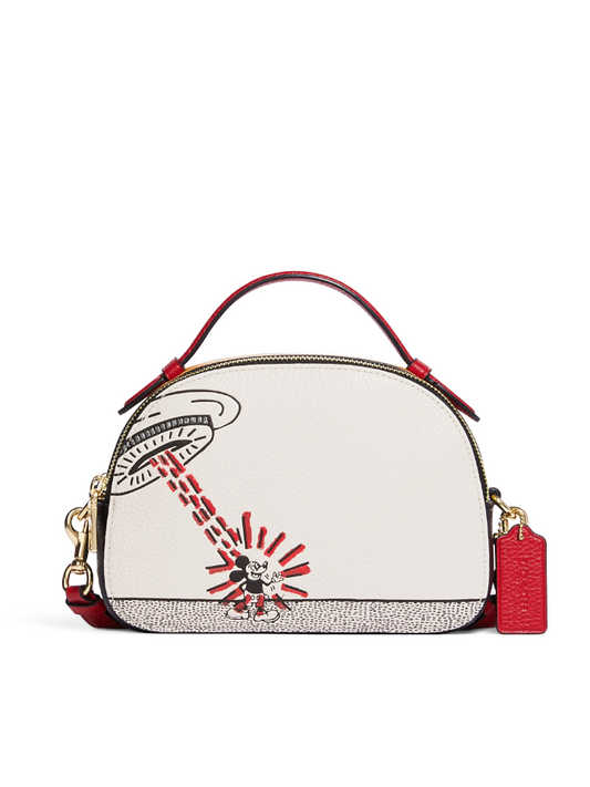 Coach-C6976-Disney-Mickey-Mouse-X-Keith-Haring-Serena-Satchel-Gold-Chalk-Multi-Balilene-depan