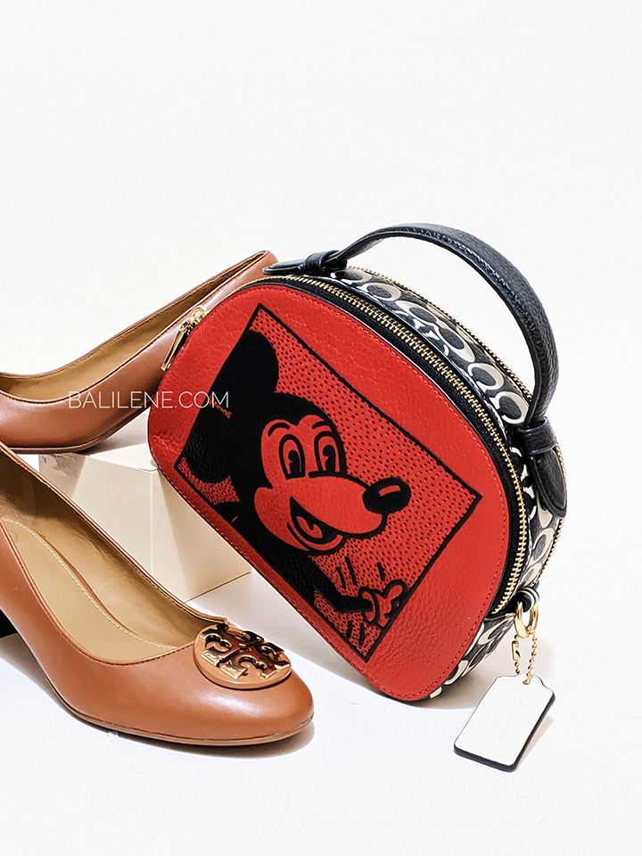 Coach-C6977-Disney-Mickey-Mouse-X-Keith-Haring-Serena-Satchel-Electric-Red-Multi-Balilene-detail-depan