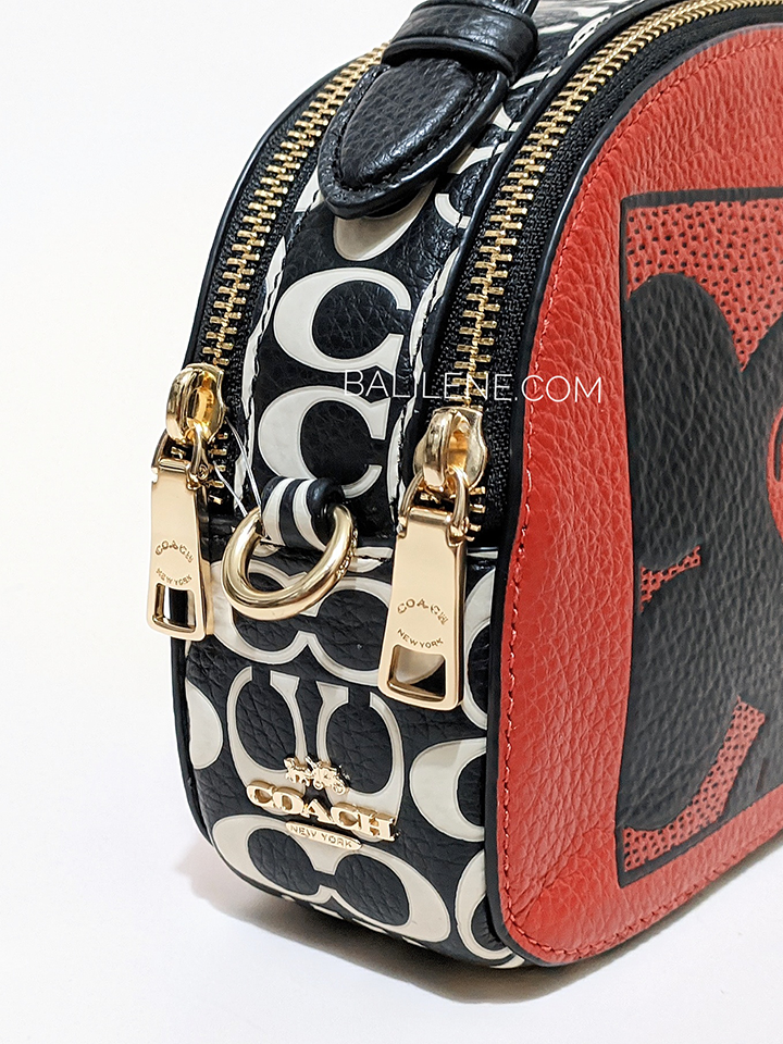    Coach-C6977-Disney-Mickey-Mouse-X-Keith-Haring-Serena-Satchel-Electric-Red-Multi-Balilene-detail-samping