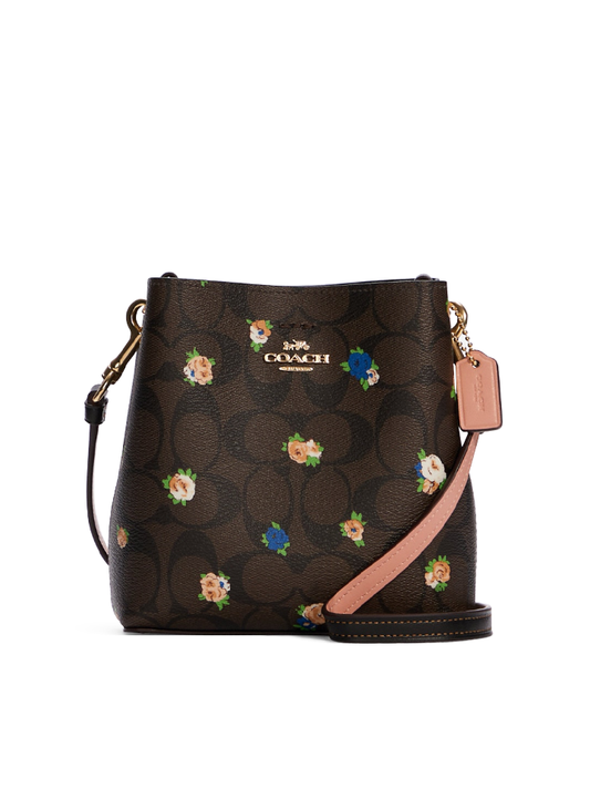 Coach-C7270-Mini-Town-Bucket-Bag-In-Signature-Canvas-With-Vintage-Mini-Rose-Print-Balilene-depan