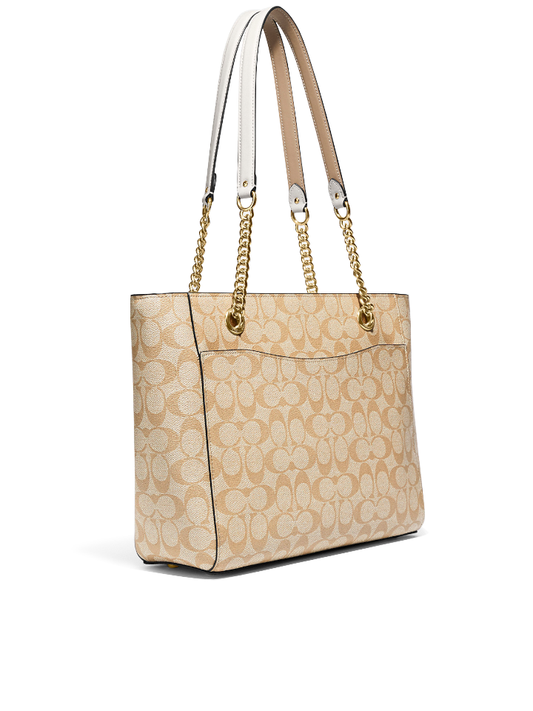 Coach-C8148-Cammie-Chain-Tote-In-Signature-Canvas-Light-Khaki-Chalk-Balilene-belakang