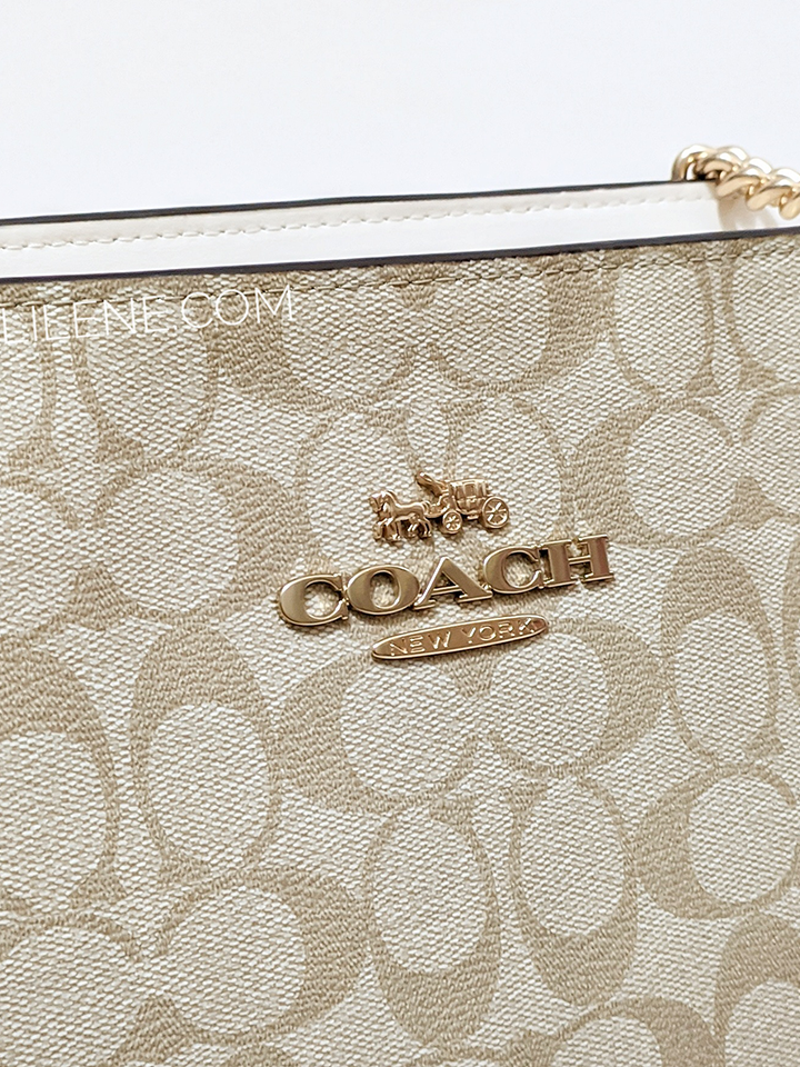 Coach-C8148-Cammie-Chain-Tote-In-Signature-Canvas-Light-Khaki-Chalk-Balilene-detail-logo