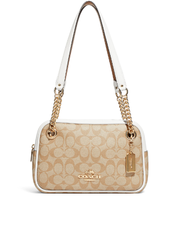    Coach-C8149-Cammie-Chain-Shoulder-Bag-In-Signature-Canvas-Light-Khaki-Chalk-Balilene-depan