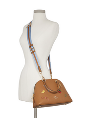 Coach C8281 Katy Satchel With Diary Embroidery Gold/Penny Multi