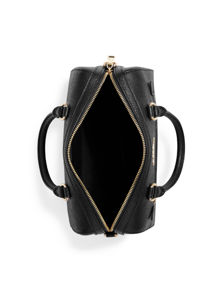 Coach C8287 Rowan Satchel With Signature Canvas Detail Black Khaki