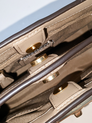 Coach C8318 Mini Lane Top Handle In Colorblock Signature Canvas Gold/Khaki Chalk Multi