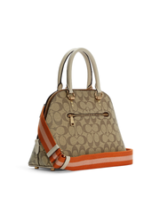 Coach C8499 Katy Satchel In Signature Canvas Gold/Khaki Multi