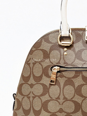Coach C8499 Katy Satchel In Signature Canvas Gold/Khaki Multi