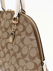 Coach C8499 Katy Satchel In Signature Canvas Gold/Khaki Multi
