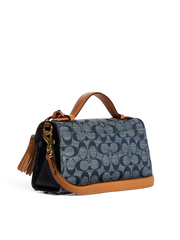 Coach C8513 Kleo Top Handle In Signature Chambray Gold/Denim Multi