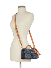 Coach C8513 Kleo Top Handle In Signature Chambray Gold/Denim Multi