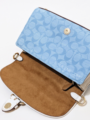 Coach C8513 Kleo Top Handle In Signature Chambray Light Denim/Chalk