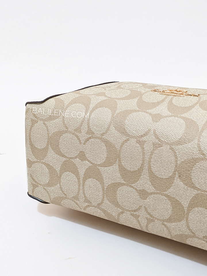 Coach C8531 Kacey Chain Satchel In Signature Canvas Light Khaki Chalk