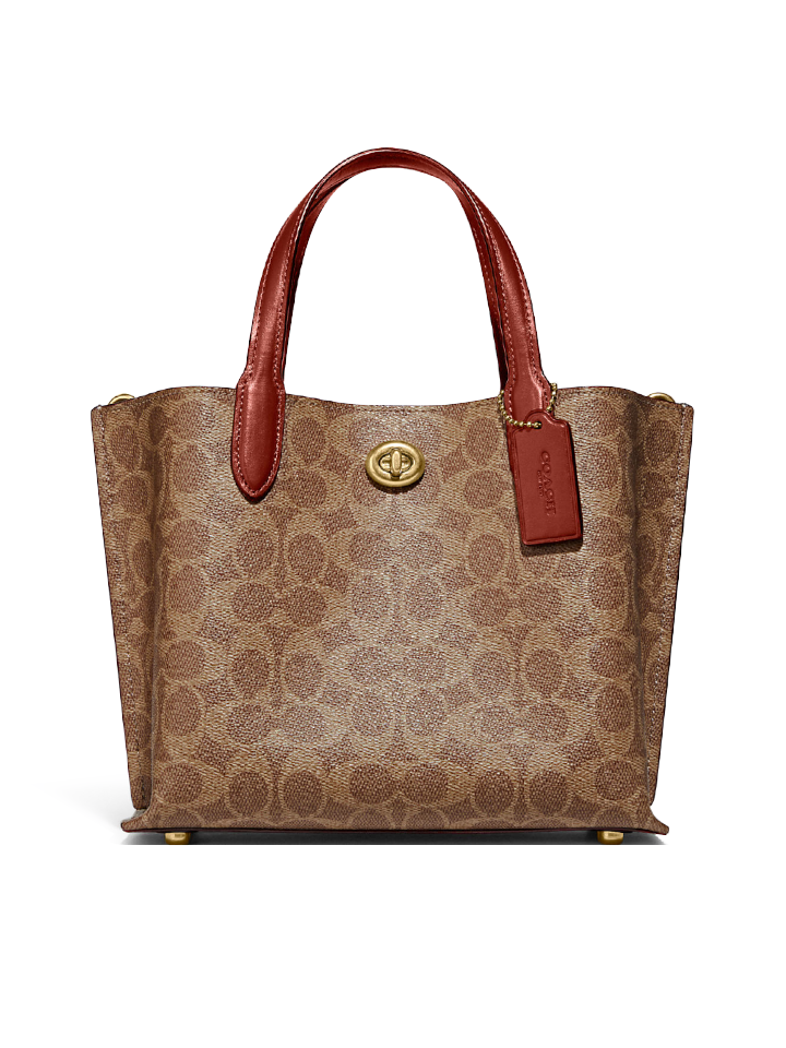 Coach-C8562-Willow-Tote-24-In-Signature-Canvas-Tan-Rust-Balilene-depan