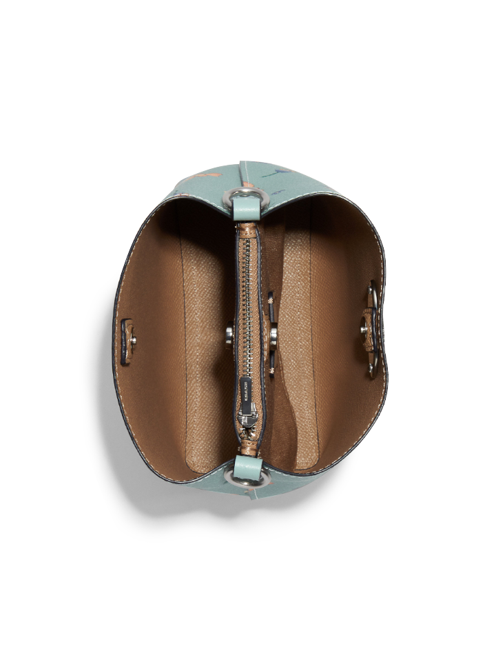    Coach-C8608-Mini-Town-Bucket-Bag-With-Mystical-Floral-Print-Silver-Light-Teal-Multi-Balilene-dalam