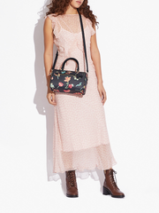 Coach C8617 Rowan Satchel With Dreamy Land Floral Print Midnight Multi