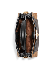 Coach C8688 Mini Lane Top Handle In Blocked Signature Canvas Gold/Khaki Brown Multi