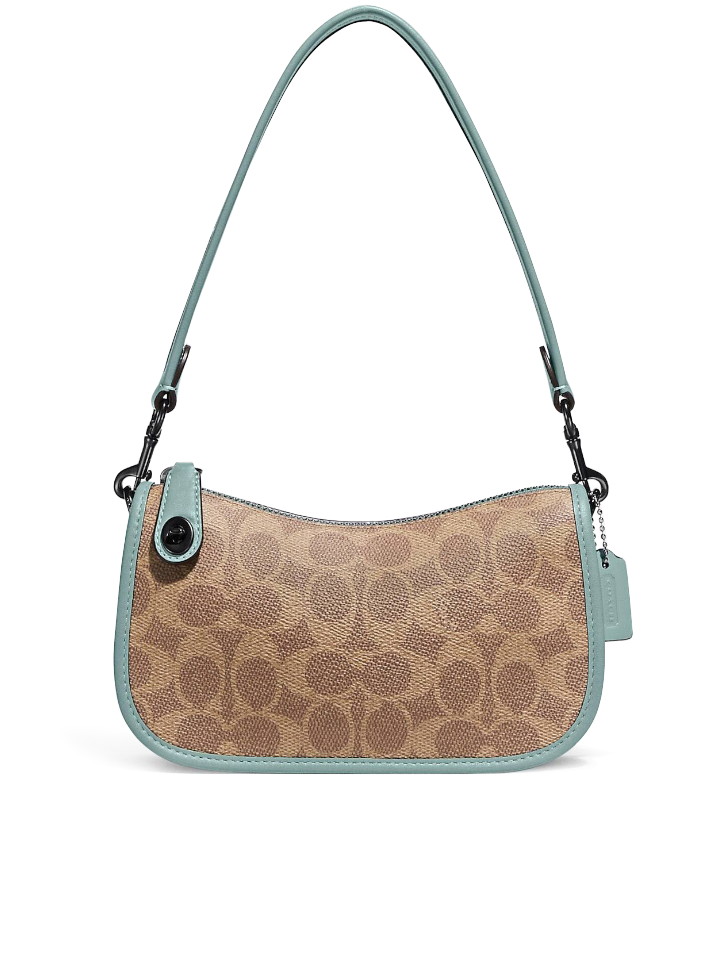 Coach-C9012-Swinger-20-In-Signature-Canvas-Aqua-Tan-Rust-Balilene-depan