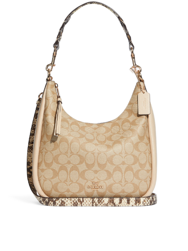 Coach Jules Hobo In Signature Canvas Light Khaki/Ivory Multi – Balilene