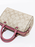 Coach Mini Rowan Crossbody In Signature Canvas Light Khaki Rouge