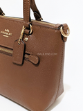 Coach Mini Gallery Crossbody Dark Saddle