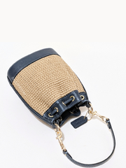 Coach C9955 Mini Dempsey Bucket Bag With Coach Patch Natural Multi