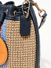 Coach C9955 Mini Dempsey Bucket Bag With Coach Patch Natural Multi