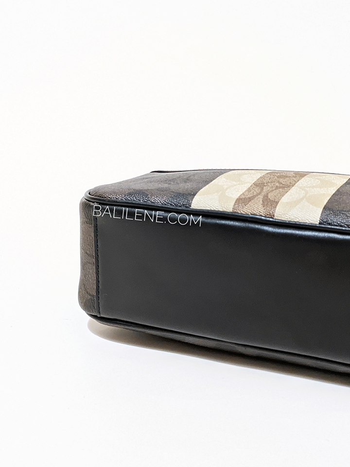 Coach C9965 Graham Crossbody In Blocked Signature Canvas With Varsity Stripe Mahogany Multi