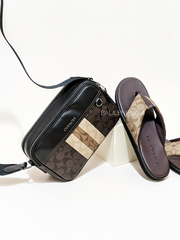 Coach C9965 Graham Crossbody In Blocked Signature Canvas With Varsity Stripe Mahogany Multi