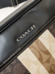 Coach C9965 Graham Crossbody In Blocked Signature Canvas With Varsity Stripe Mahogany Multi