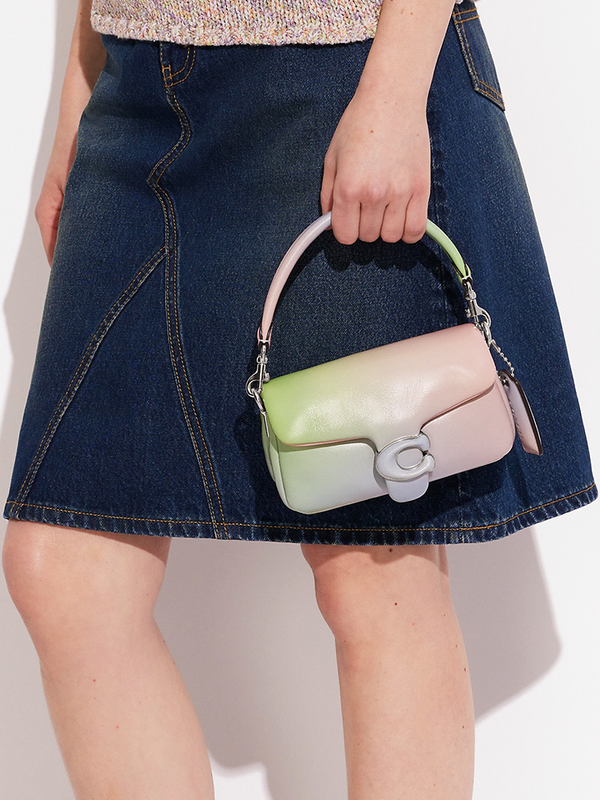 Coach CA084 Pillow Tabby Shoulder Bag 18 With Ombre Pale Pistachio Mul