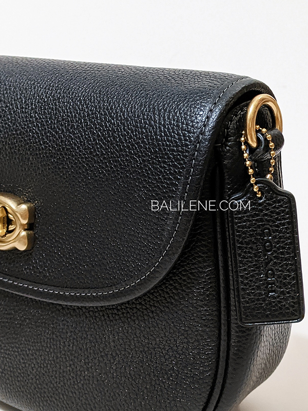 Coach CA094 Willow Saddle Bag Black Balilene
