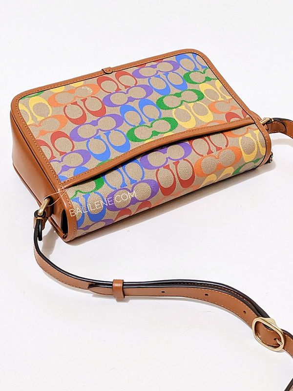 Coach Studio Rainbow In Signature Canvas Tan Hazelnut Multi – Balilene