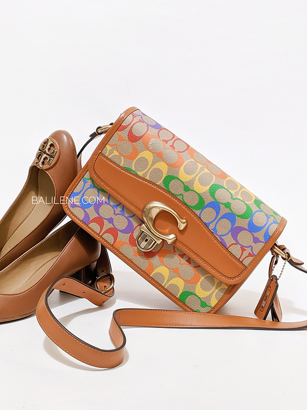 Coach Studio Rainbow In Signature Canvas Tan Hazelnut Multi – Balilene