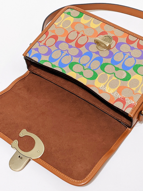 Coach Studio Rainbow In Signature Canvas Tan Hazelnut Multi – Balilene