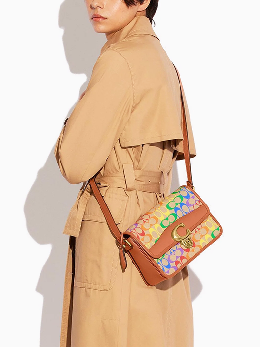       Coach-CA099-Studio-Rainbow-In-Signature-Canvas-Tan-Hazelnut-Multi-Balilene-onmodel