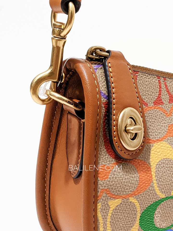 Coach Swinger In Rainbow Signature Canvas Hazelnut Multi