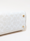 Coach Rowan Satchel In Blocked Signature Canvas Glacier White Multi