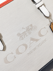     Coach-CB651-Mollie-Tote-25-In-Colorblock-Natural-Multi-Balilene-detail-logo