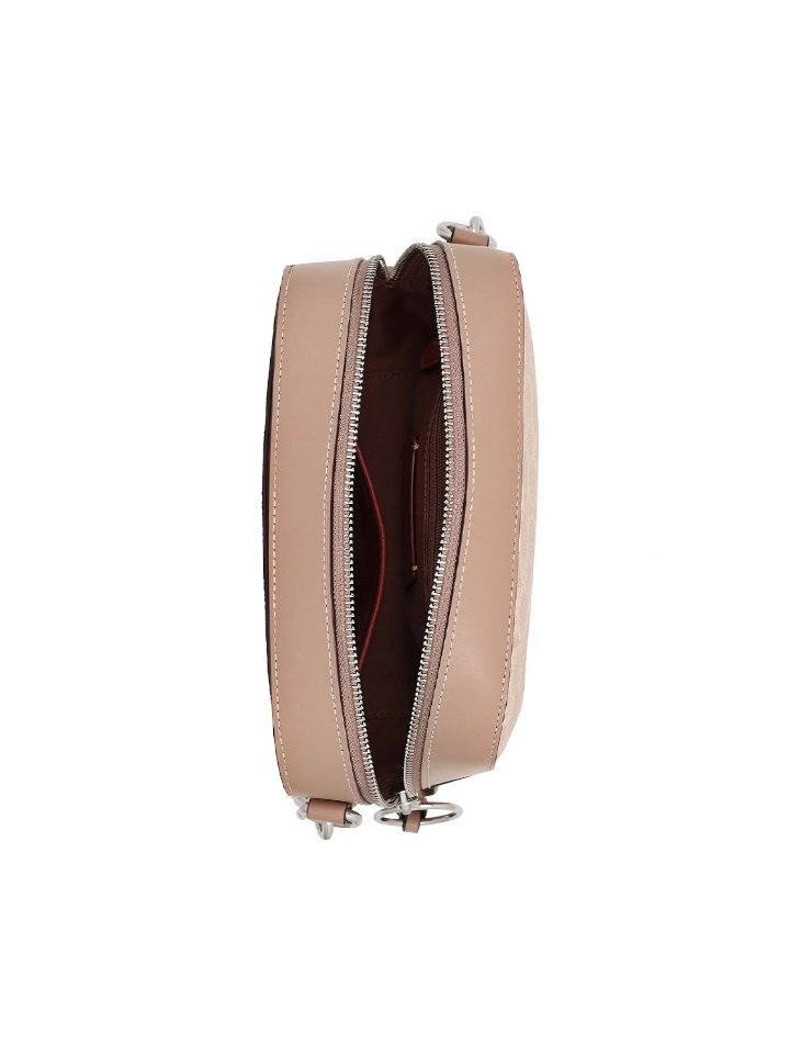 Coach Camera Bag In Signature Canvas Crossbody Sand Taupe