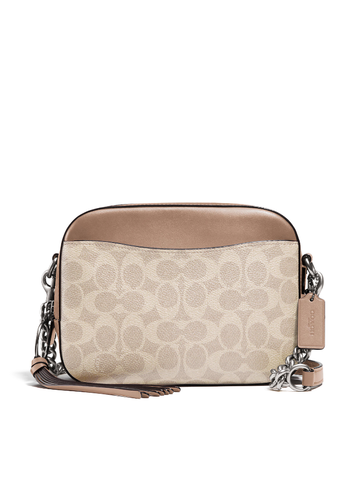 Coach camera bag on sale in signature leather