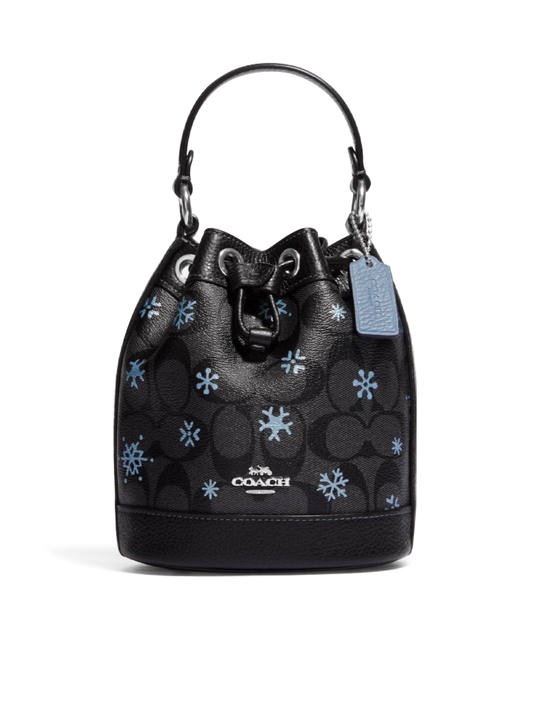  Coach-Dempsey-Drawstring-Bucket-Bag-15-In-Signature-Canvas-With-Snowflake-Print-Graphite-Cornflower-Multi-Balilene-depan